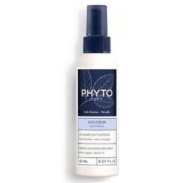 Phyto DOUCEUR Leche Desenredante Exprés Acondicionador Sin Aclarado 150ml para Niños y Familia, Cabello Seco o Mojado, Brillo, Sin Siliconas