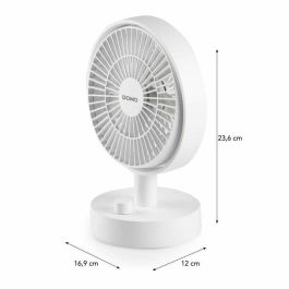 Domo Ventilador de Mesa Recargable USB DOM5411397173164 Batería Li-ion Diámetro 15 cm 10 Velocidades