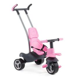 Molto Urban Trike Triciclo Rosa con Palo, Cinturón, Bolsa y Rueda de Goma 98 cm