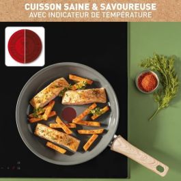 Tefal Poele 24 cm, inducción, reverso de cerámica no de estilo, reciclado, cocción saludable, realizada en Francia, renovar C4250413