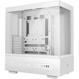 Deepcool Caja Ordenador Gaming ATX CH690 con Pantalla LCD, Compatible con Radiadores y Ventiladores, Torre Blanca