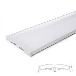 Perfíl/Luminaria Aluminio 10 X Tira LED - Difusor Opal x 1M