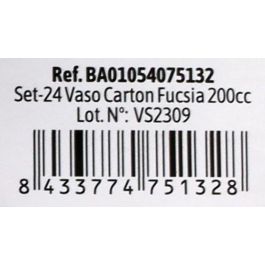 Set de 24 vasos de cartón fucsia 200 cc Algon (36 Cajas) Set de 24 vasos de cartón fucsia 200 cc Algon (36 Cajas)