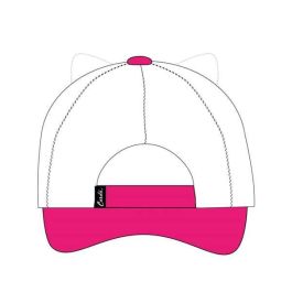Cerdá Gorra Blanca de Visera Curva con Aplicaciones Hello Kitty Talla 53 cm para Niños y Niñas, Ideal a partir de 1 Año