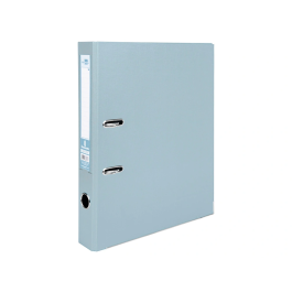 Liderpapel Archivador de Palanca A4 Documenta Forrado PVC con Rado Lomo 52mm Gris Compresor Metálico