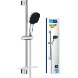 GROHE Vitalio Comfort 110 26929001 GRO4005176767685 - Set de Ducha con Rociador de 2 Chorros, Barra, Flexo y Estante - Ahorro Agua Cromo