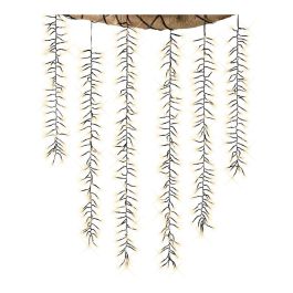 Lumineo Cortina Cascada para Árbol, Luz Cálida, 480 LEDs, 2m Ancho, 12m Largo Total, Multifunción IP44, Temporizador