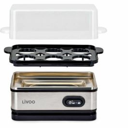 Livoo DOC290 Cocedor de huevos 400W para 6 huevos Acero inoxidable con función mantener caliente, incluye huevera, tapa y vaso medidor Livoo DOC290 Cocedor de huevos 400W para 6 huevos Acero inoxidable con función mantener caliente, incluye huevera, tapa y vaso medidor