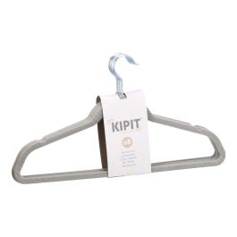 Set 6 Percha Flocada Gris Kipit 44X23CM (24 Unidades) Set 6 Percha Flocada Gris Kipit 44X23CM (24 Unidades)