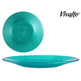 Plato Vidrio 21Cm Turquesa Vivalto (24 Unidades) Plato Vidrio 21Cm Turquesa Vivalto (24 Unidades)