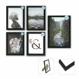 Marco Multifoto Moderno DKD Home Decor Negro 2 x 28 x 23 cm Set de 5 Precio: 16.50000044. SKU: S3024208