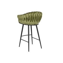 DKD Home Decor Taburete Moderno Verde Negro 58 x 101 x 53 cm
