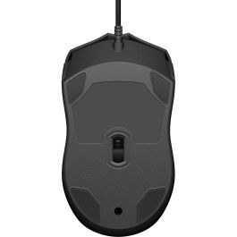 HP 822M9UT Ratón Óptico 105 con Cable USB, Sensor Preciso 1600 DPI, Diseño Ambidiestro Cómodo 3 Botones, Compatible Windows y Mac, Negro