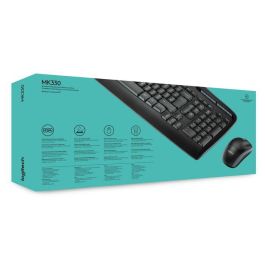 Logitech MK330 Combo Teclado y Ratón Inalámbricos con 11 Teclas Acceso Rápido, Teclas Silenciosas Perfil Bajo y Nano Receptor USB