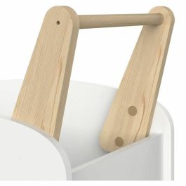 Demeyere DEM3397701638296 Carro de Almacenamiento con Ruedas FIRMIANA Estilo Escandinavo, Blanco Mate / Roble Kronberg, 49,8 x 35 x 52,5 cm