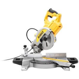DEWALT DWS777-QS Sierra Ingletadora Telescópica 1800W 216 mm, Velocidad 6300 RPM, Corte 19x6 cm