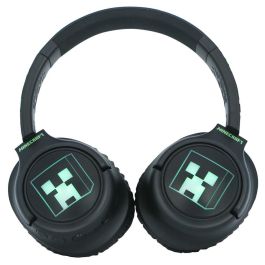 OTL Technologies Auriculares Inalámbricos Gaming Minecraft LED Bluetooth 5.3 con Micrófono y hasta 50h Batería