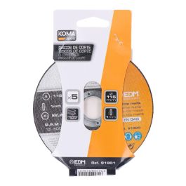 Koma Tools Disco de Corte para Hierro y Acero Inoxidable, Set de 5 uds, Ø115 x 1 x 22,2 cm