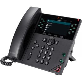 Poly VVX 450 Teléfono IP SIP 12 líneas con PoE sin Adaptador de Corriente, Pantalla LCD 4.3" a Color