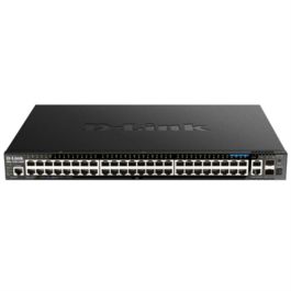 D-Link Switch Gestionado L3 DGS-1520-52MP, 44 Puertos Gigabit, 4 Puertos 2.5G, 2 Puertos 10G, 2 SFP+, PoE+, Apilable, 1U