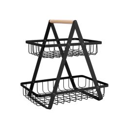 Inde Cesta de Ordenación de Metal de 2 Niveles Confort 27x17x29 cm (8 Unidades)