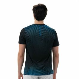 Camiseta de Manga Corta Hombre Drop Shot Abian Campa Negro Pádel