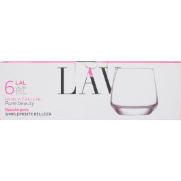 Lav Set 6 Vasos Whisky 345Cc 7x9x9 cm (8 Cajas)