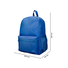 Liderpapel Mochila Core Azul Marino 15L con Compartimento Lateral Elástico 400x125x300 mm