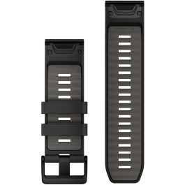 Garmin Correa QuickFit 26mm de Silicona Negro/Gris para fēnix 3 HR Sapphire D2 Bravo D2 Charlie D2 Delta PX Mach 1 Pro Descent Mk1