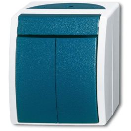 BUSCH JAEGER 2601/5 W-53 Pulsador Doble Estanco IP44 Gris/Verde 2 Polos 250V 10A Precio: 37.4374. SKU: B176Y9LGQP