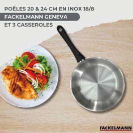 Fackelmann AABBF66187 Batería de Cocina 8 Piezas Acero Inoxidable Inducción