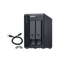 QNAP TR-002 DAS Caja de Expansión de Almacenamiento 2 Bahías 3.5"/2.5" SATA USB-C 3.2 Gen 2 con RAID de Hardware Tipo Torre