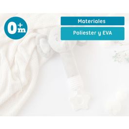 KioKids Sonajero Cricri Elefante Gris Colección Dolci Amici con Mordedor para Dentición y Sonidos Estimulantes, 25 cm, Bebés +0 meses