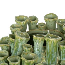 Jarrón Verde Cerámica Decoración 29 X 29 X 33 cm