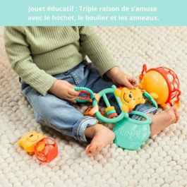 Disney Baby DIS0074451174542 - Set Regalo Nacimiento Bebé Winnie the Pooh 5 Juguetes: Mordedor, Pelota, Sonajero, Clip Cochecito