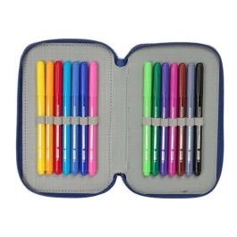 Plumier Triple F.C. Barcelona Azul marino 12,5 x 19,5 x 5,5 cm 37 Piezas