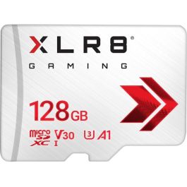 PNY MicroSDXC 128GB XLR8 Gaming Clase 10 U3 V30 A1 - Tarjeta de Memoria Flash 100MB/s Lectura, 90MB/s Escritura