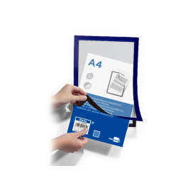 Liderpapel Marco Porta Anuncios Magnético DIN A4 Adhesivo Removible Color Azul
