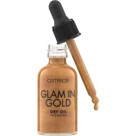 Catrice GLAM IN GOLD aceite seco #010 para rostro y cuerpo, brillo dorado y luminosidad, fragancia floral 30 ml