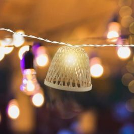 Lumisky Cadena de Luz Solar CHILL LED Blanco Cálido Inalámbrica, Guirnalda Diseño Moderno Interior/Exterior, 8h Autonomía