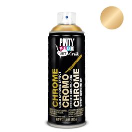Pinty Plus Pintura en spray Art & Craft 400ml efecto cromo oro C151 para decoración