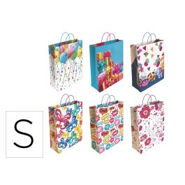 Bolsa Para Regalo Basika Papel Estucado 160 gr Todo Año Con Asa Retorcida Tamaño S 24+10x32 cm 24 unidades