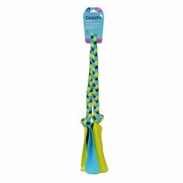 Coachi Tuggi Tug Juguete de Adiestramiento para Perros y Cachorros - Resistente para Tirar y Jugar - Antimordiscos Azul-Lima-Azul Claro