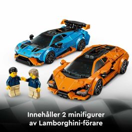 LEGO 77238 Speed Champions Lamborghini Revuelto y Huracán STO, Coche de Juguete, Set de Construcción 607 Piezas, 10+ Años