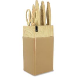 Bloque de cuchillos de 6 piezas - MENASTYL - 5041064 - Hoja de cerámica - Polipropileno - Avellana Precio: 37.50000056. SKU: B1EZ54G78L
