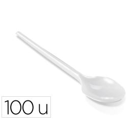 Cucharilla De Plastico Blanco Reutilizable Paquete De 100 Unidades