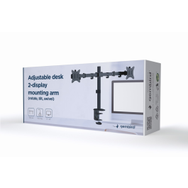 GEMBIRD MA-D2-01 Soporte para Monitor Doble Escritorio Negro hasta 32" VESA 100x100mm/75x75mm Precio: 25.4999998. SKU: S5622555