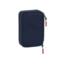 Plumier Doble Munich Flash Azul marino 12.5 x 19.5 x 4 cm (28 piezas)