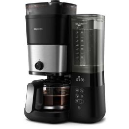 Cafetera de filtro con molinillo integrado - PHILIPS - HD7888/01 - Hasta 10 tazas - 1,25 L - Negra / Plata Cafetera de filtro con molinillo integrado - PHILIPS - HD7888/01 - Hasta 10 tazas - 1,25 L - Negra / Plata