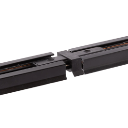 Conector Recto Carril Monofásico Negro HO-PL218000RN